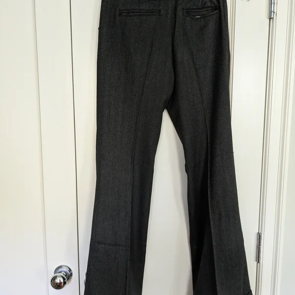 Anthropologie Gray Herringbone Boot Cut Pants Sz 4 - Picture 13 of 14